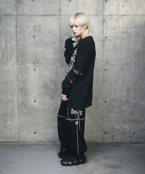 Amilige（アミリージュ） トレーナー スウェット Bandage Bear袖ZIP 