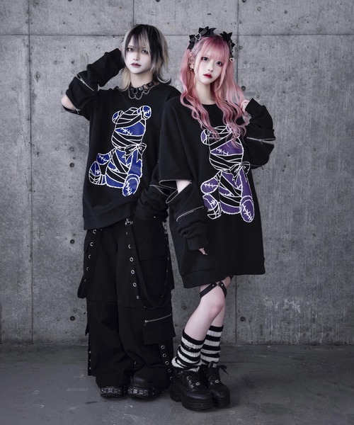 Amilige(アミリージュ) トレーナー スウェット Bandage Bear袖ZIP Amilige(アミリージュ) トレーナー スウェット Bandage Bear袖ZIP