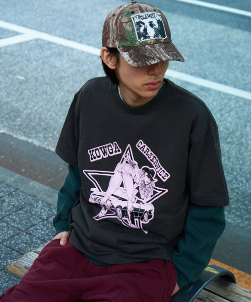 KOWGA CARSERVICE Tシャツ KOWGA / コウガ × CarService / カーサービス】カウ ガール T