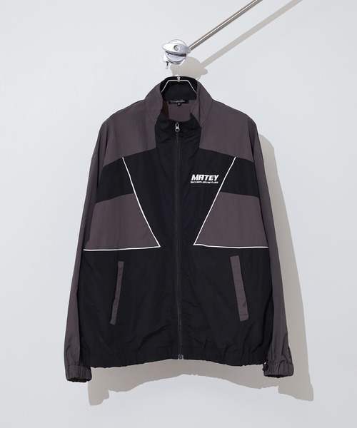 SUGGESTION ナイロンジャケット Nylon switching full zip blouson