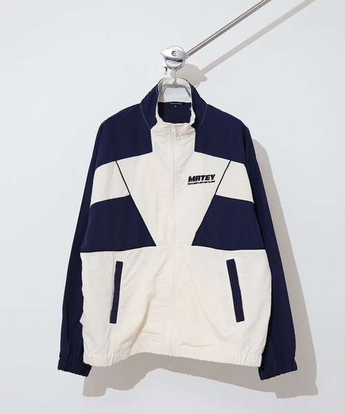 SUGGESTION ナイロンジャケット Nylon switching full zip blouson