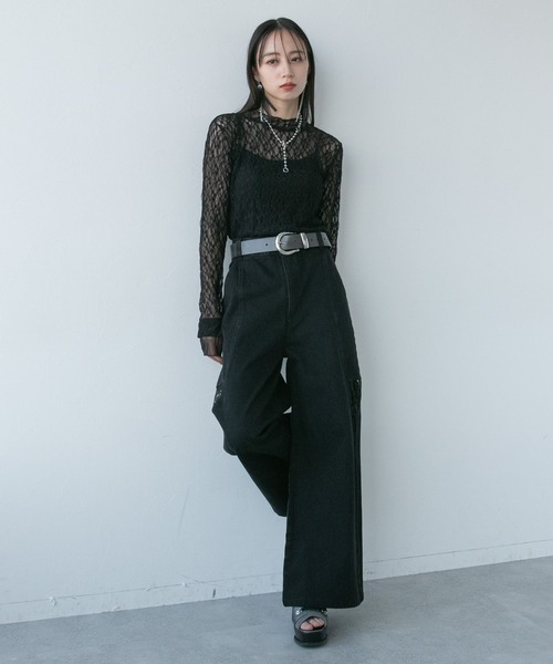 HARE シアーレースタイトトップス HARE tシャツ シアーレースタイトトップス(HARE) レディース