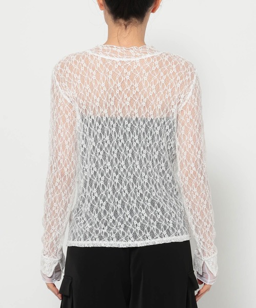 HARE tシャツ シアーレースタイトトップス(HARE) レディース