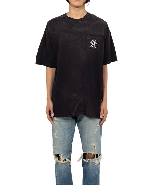 KAMIYA tシャツ “KMY-ROSE” Distressed T-shirt メンズ