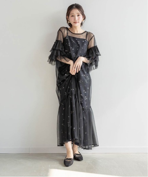 RANDA（ランダ） パンプス ダブルリボンメッシュフラットパンプス