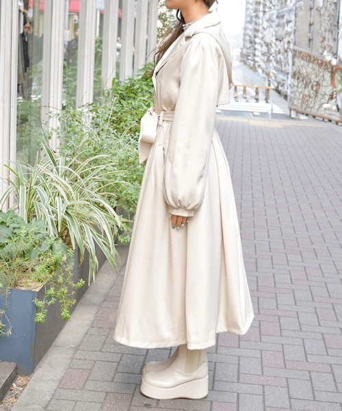 axes femme フード付トレンチコート axes femme トレンチコート コート フード付トレンチコート
