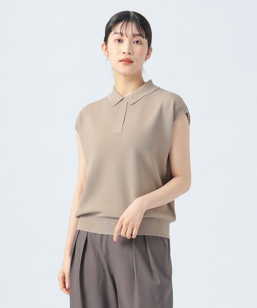 BEAMS - 美品　2022年モデル　beams レディース　ポロシャツ Ray BEAMS ポロシャツ ポロ メッシュ ニット レディース