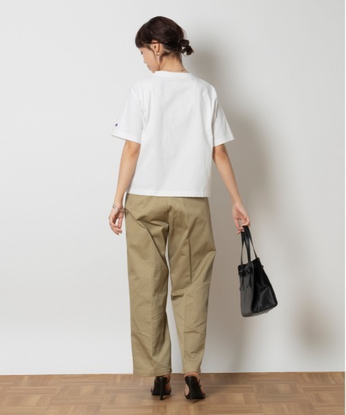 Champion tシャツ 「Champion」ショート丈ロゴTシャツ