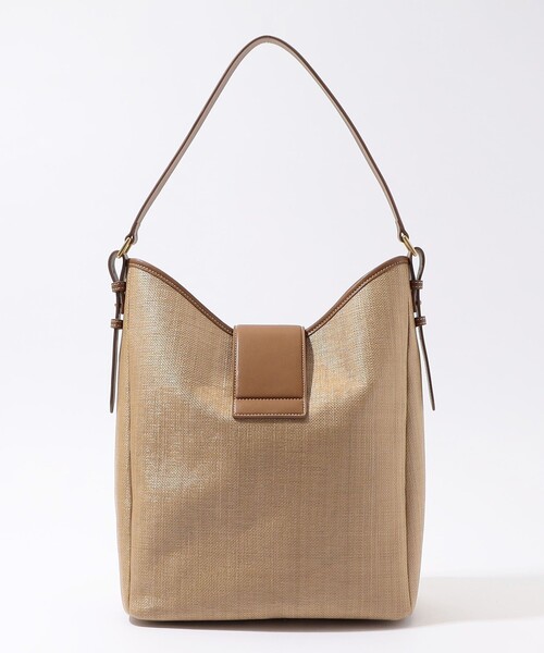 美品　L'Avenir✴︎ショルダーバッグ ブラウン L'Avenir ショルダーバッグ レザーコンビ 2wayシティサック