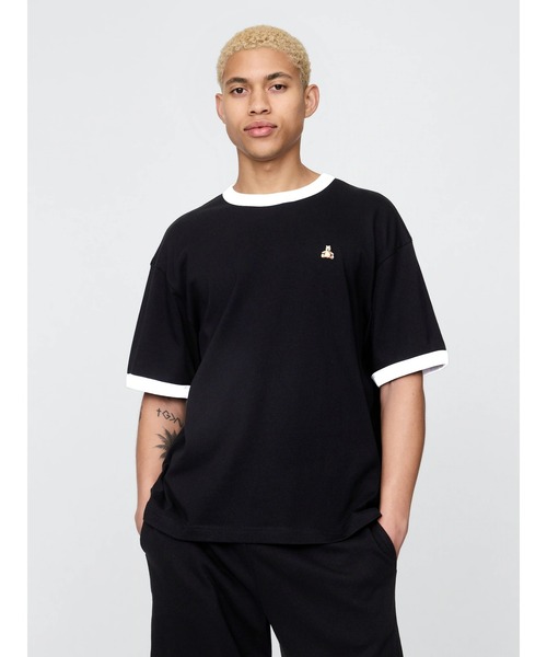 GAP  Tシャツ　ペア GAP（ギャップ） tシャツ ブラナンベア リンガーTシャツ メンズ
