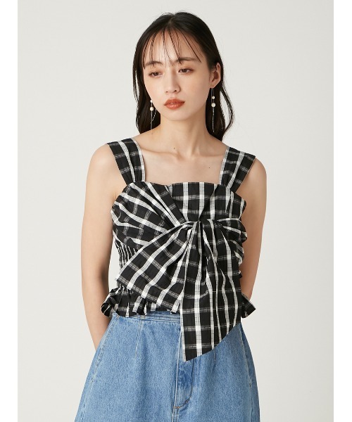 OBLI ボリュームタフタリボンワンピース ボリュームタフタリボンワンピース | DRESS | OBLI