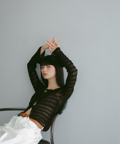 CASA FLINE tシャツ レーヨンシアー2wayトップス レディース