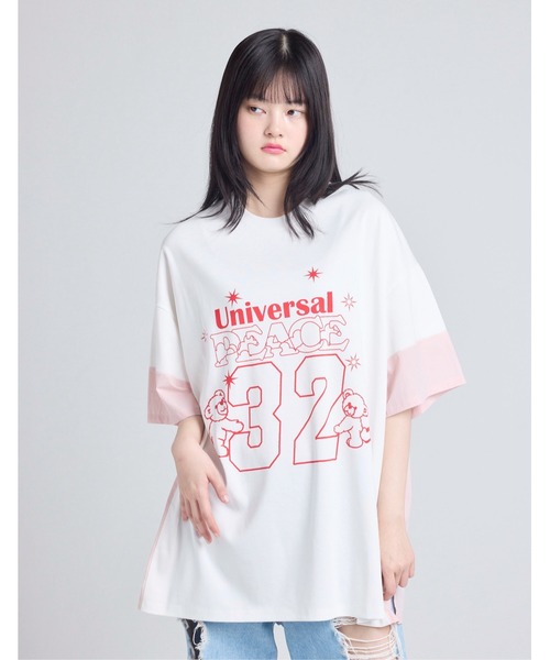 tシャツ 「little sunny bite」32 big tee レディース