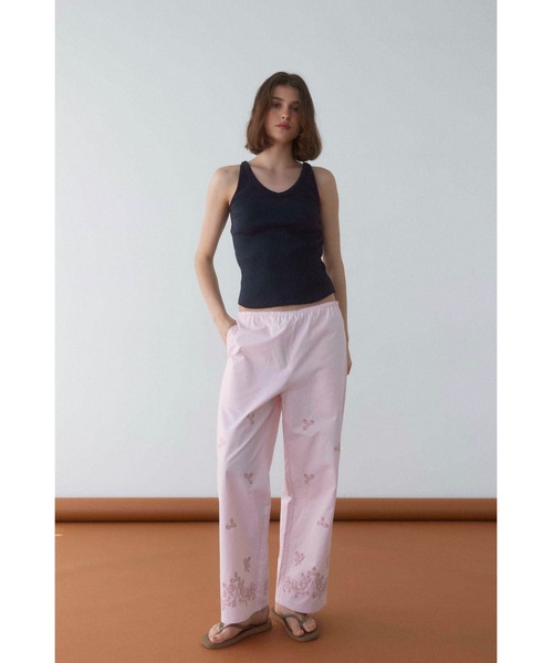 ALEXIA STAM（アリシアスタン） パンツ Embroidery Cozy Pants /刺繍