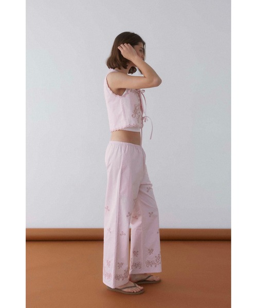 ALEXIA STAM（アリシアスタン） パンツ Embroidery Cozy Pants /刺繍