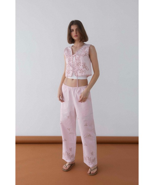 ALEXIA STAM（アリシアスタン） パンツ Embroidery Cozy Pants /刺繍