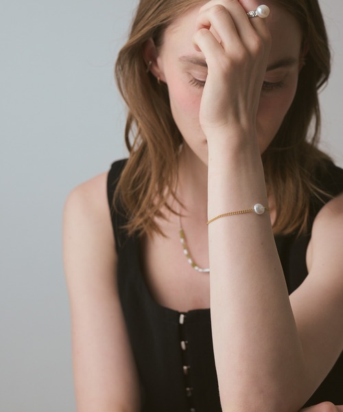 agete（アガット） ブレスレット ゴールド淡水パールブレスレット