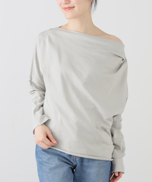 tシャツ 「洗える」GREYCHORD/グレーコード ミニウラケオフショルトップス レディース