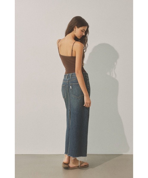 ALEXIA STAM デニムスカート Low Rise Denim Long Skirt/ロング