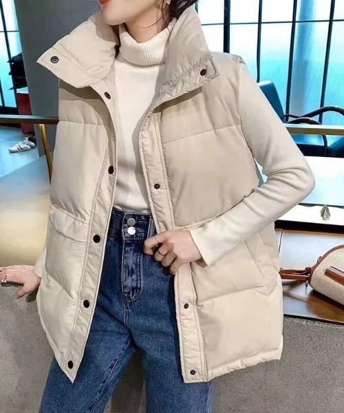 THISIS ダウンベスト ベスト ビッグシルエット ナイロン 中綿ベスト