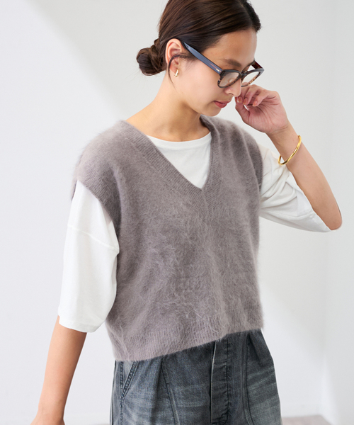 enrica エンリカ 日本製 ふわふわ カシミヤ100% シャギー ニット enrica エンリカ 日本製 ふわふわ カシミヤ100% シャギー ニット