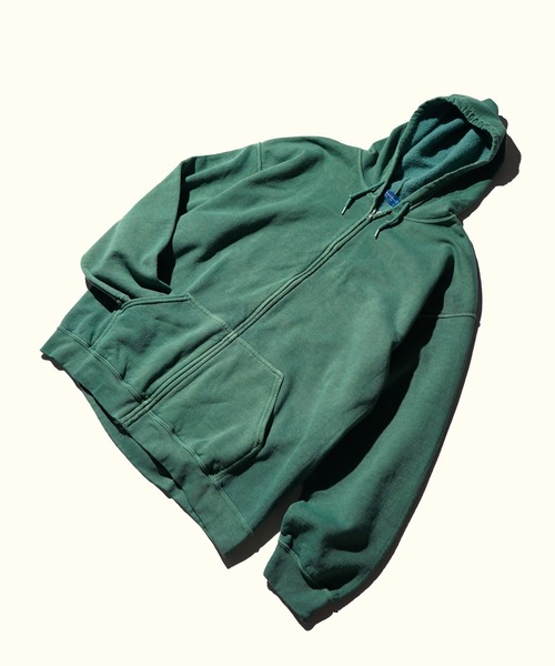 TOWNCRAFT（タウンクラフト） パーカー 裏起毛 90S PIGMENT FULL ZIP