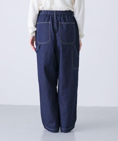美品 かぐれ コットンリネンデニムペインターパンツ かぐれ（カグレ）の「コットンリネンデニムペインターパンツ（デニム
