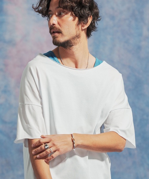 Jih Nunc（ジーヌンク） 半袖Tシャツ L ターコイズブルー メンズ