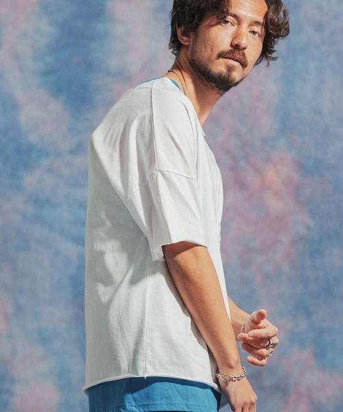 Jih Nunc（ジーヌンク） 半袖Tシャツ L ターコイズブルー メンズ