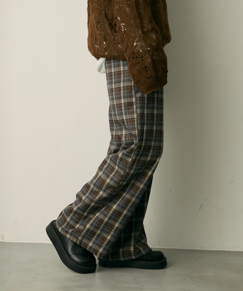 full/fill. ワイドパンツ パンツ check easy pants / チェックイージー