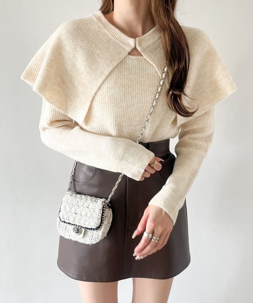 「Heather」 長袖ニット FREE アイボリー レディース_画像2