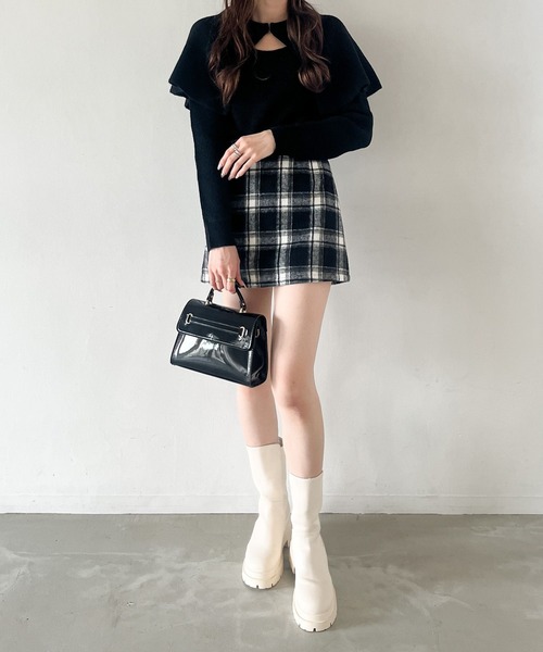 「Heather」 長袖ニット FREE アイボリー レディース_画像9