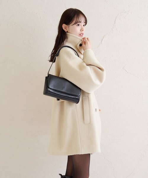 mystic（ミスティック） コート アウター ウール混 シャギーミドル