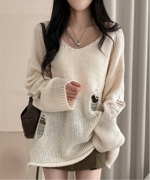 「by muni:r」 長袖ニット FREE アイボリー レディース_画像2