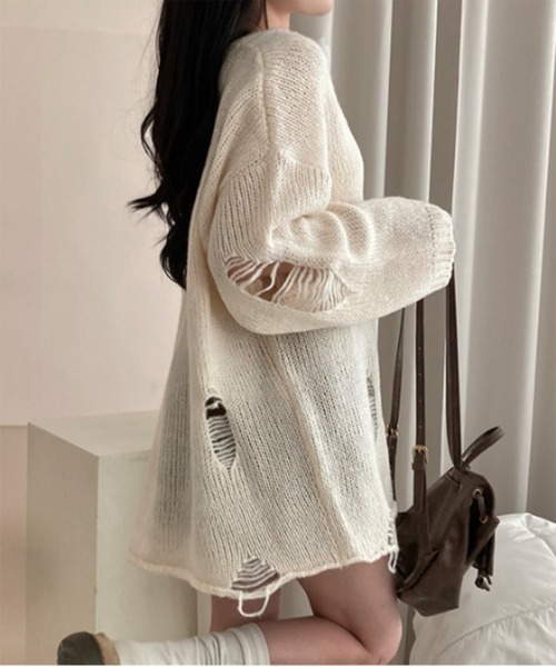 「by muni:r」 長袖ニット FREE アイボリー レディース_画像5