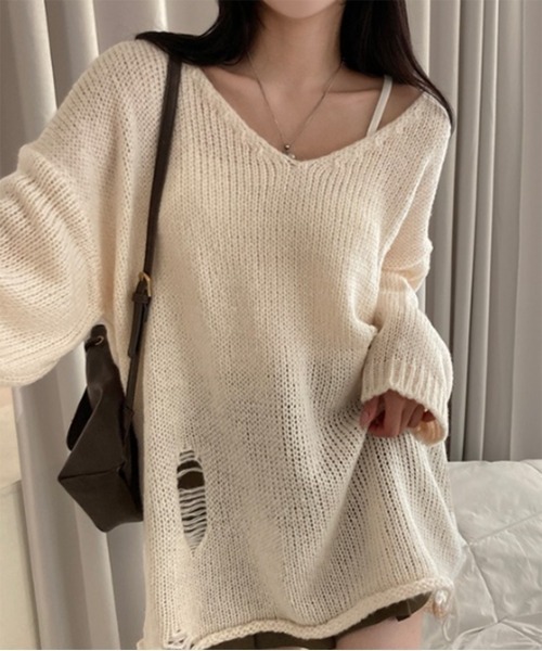 「by muni:r」 長袖ニット FREE アイボリー レディース_画像6