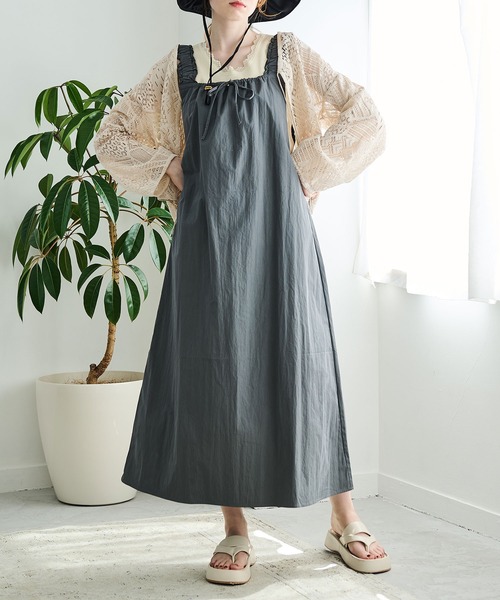 「Crisp」 ノースリーブワンピース FREE ベージュ レディース_画像4