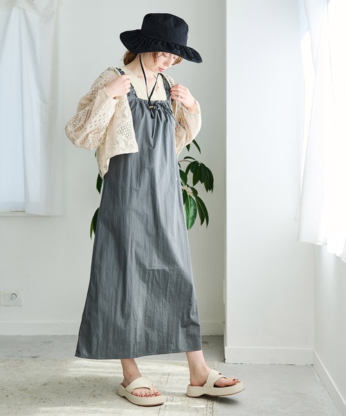 「Crisp」 ノースリーブワンピース FREE ベージュ レディース_画像9