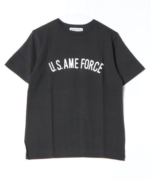 「AMERICANA」 半袖Tシャツ ONE SIZE ダークグレー レディース_画像3