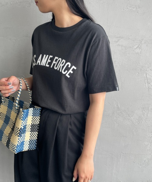 「AMERICANA」 半袖Tシャツ ONE SIZE ダークグレー レディース_画像4
