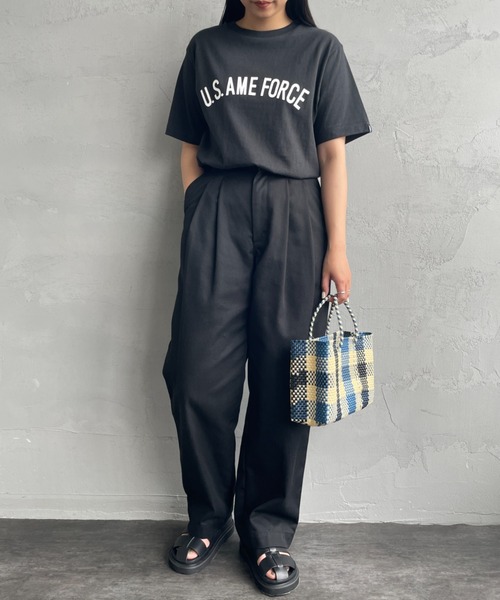「AMERICANA」 半袖Tシャツ ONE SIZE ダークグレー レディース_画像6