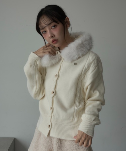 Nadana カーディガン フードファーカーディガン レディース : ZOZOTOWN 