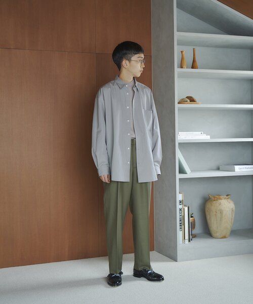 「THOMAS MASON」 長袖シャツ LARGE ダークブルー メンズ_画像7