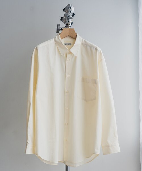 「THOMAS MASON」 長袖シャツ LARGE ダークブルー メンズ_画像9