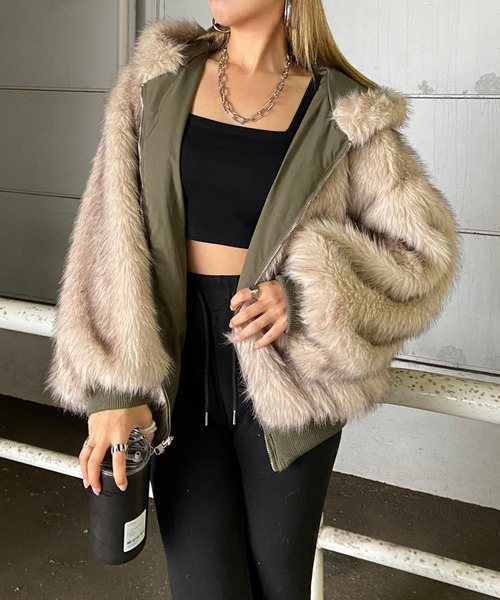 non-hedge（ノンヘッジ） ma1 ma-1 リバーシブルフェイクファーフード