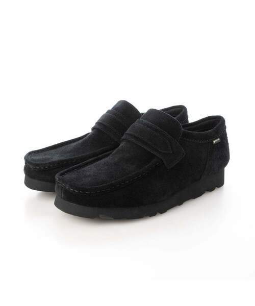 Clarks（クラークス） シューズ Walla Loafer GTX Black Suede メンズ