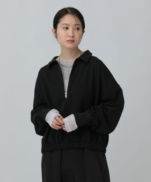 LEPSIM（レプシィム） tシャツ ハーフZIPショートプルオーバー 637683