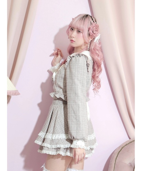 NOEMIE（ノエミー） ワンピース キラキラツイードデコルテレース