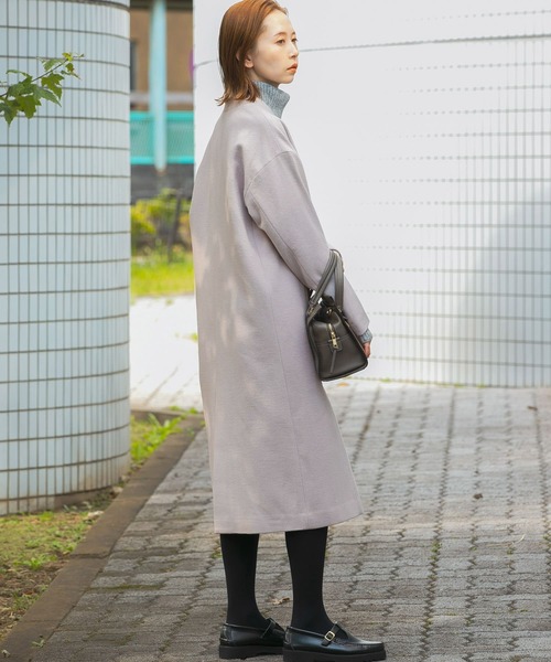 「URBAN RESEARCH ROSSO」 ノーカラーコート 36 グレー系その他 レディース_画像3