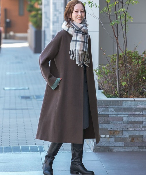 「URBAN RESEARCH ROSSO」 ノーカラーコート 36 グレー系その他 レディース_画像7